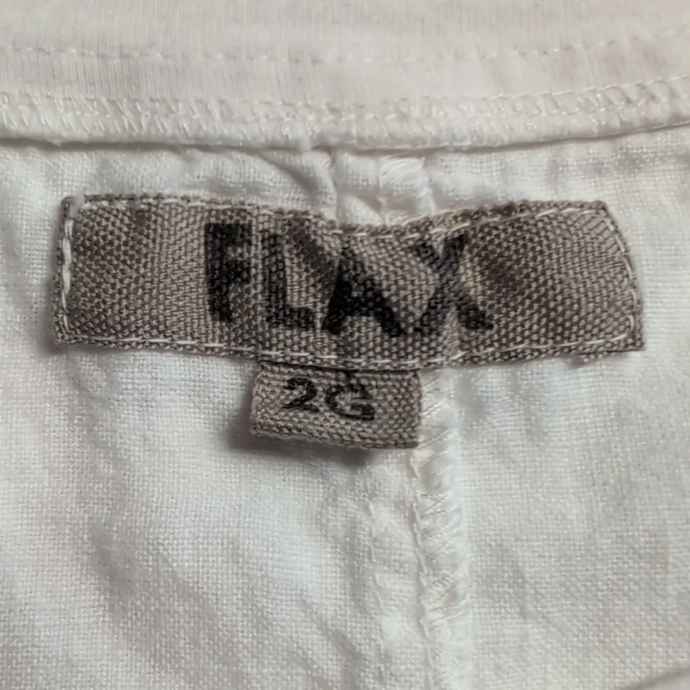 FLAX White Linen Oversized Tunic Top with Cuffed Sleeves Size 2G EUC - Picture 5 of 7